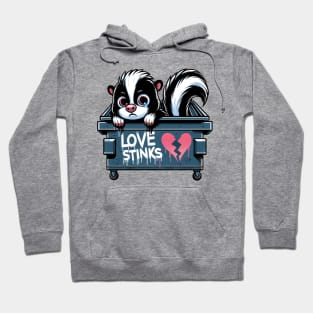 Love stinks - Funny skunk design Hoodie